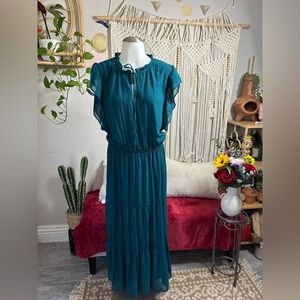 Black Tape Teal Maxi Dress